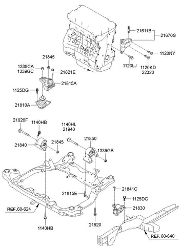 BRACKET ASSY-ROLL STOPPERRR <br>21930-1M100, <br>219301M100, <br>21930 1M100 <br>(Original, New)