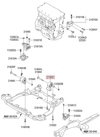 BRACKET ASSY-ROLL STOPPER RR 21930-1M050 (Original, New)