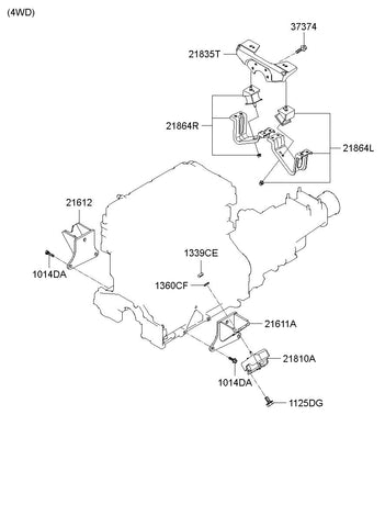 BRACKET-T/M MTGRH 21830-4F800 218304F800 21830 4F800