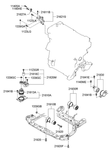 BRACKET ASSY-ENGINE MTG 21810-4U200 218104U200 21810 4U200