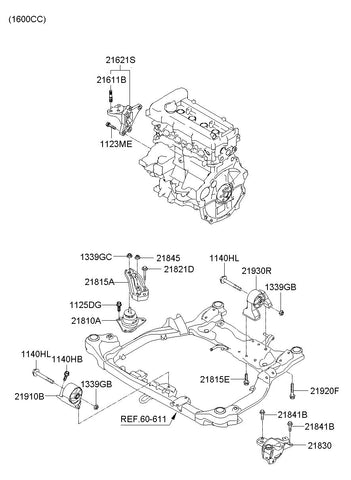 BRACKET ASSY-ROLL STOPPERRR 21930-2H000 219302H000 21930 2H000