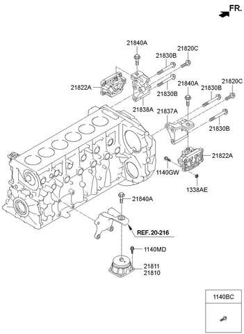 INSULATOR-ENGINE MTG <br>21811-5L500, <br>218115L500, <br>21811 5L500 <br>(Original, New)