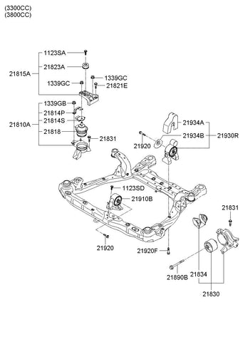 BRACKET-ENGINE MTG SUPPORT 21815-3L801 218153L801 21815 3L801