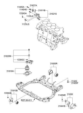 BRACKET ASSY-ENGINE MTG <br>21810-M2201, <br>21810M2201, <br>21810 M2201 <br>(Original, New)