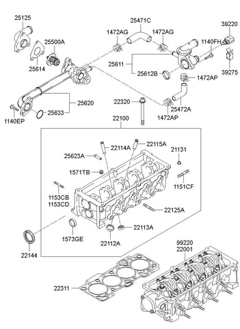 GASKET-CYLINDER HEAD <br>22311-02400, <br>2231102400, <br>22311 02400 <br>(Original, New)