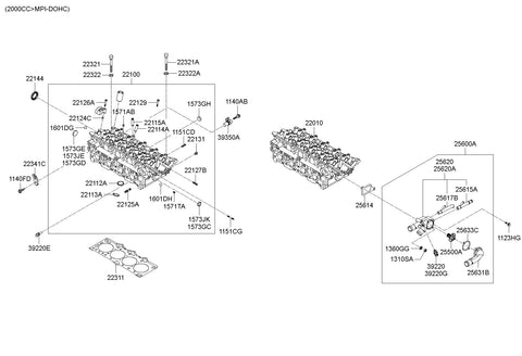 GASKET-CYLINDER HEAD <br>22312-2A102, <br>223122A102, <br>22312 2A102 <br>(Original, New)