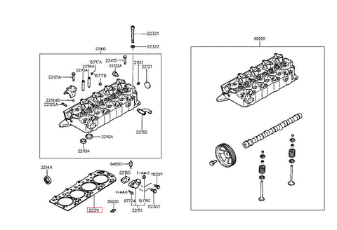 GASKET-CYLINDER HEAD 22311-4A010 (Original, New)