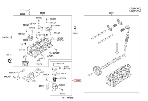 CONTROL ASSY-COOLANT TEMPERATU 25600-22600 (Original, New)