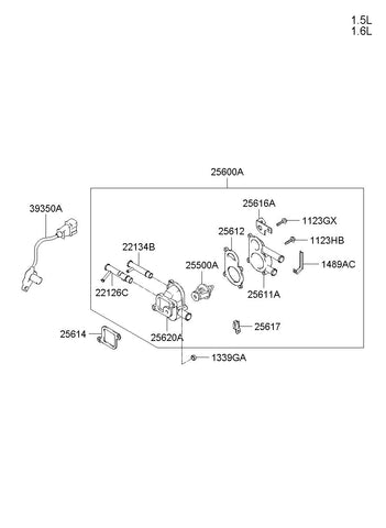 HOUSING ASSY-THERMOSTAT <br>25620-3E251, <br>256203E251, <br>25620 3E251 <br>(Original, New)