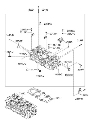 GASKET-CYLINDER HEAD <br>22313-2A701, <br>223132A701, <br>22313 2A701 <br>(Original, New)