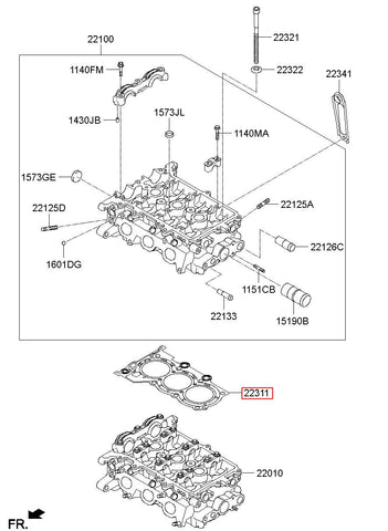 GASKET-CYLINDER HEAD 22311-04020 (Original, New)