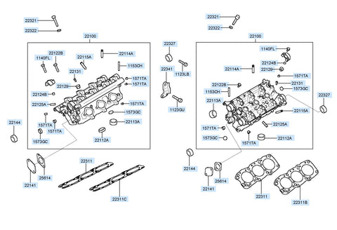 GASKET-CYLINDER HEAD LH <br>22311-39002, <br>2231139002, <br>22311 39002 <br>(Original, New)