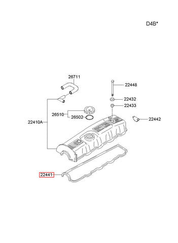 GASKET-ROCKER COVER 22441-42901 (Original, New)