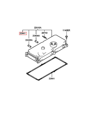 GASKET-ROCKER COVER 22441-02230 (Original, New)