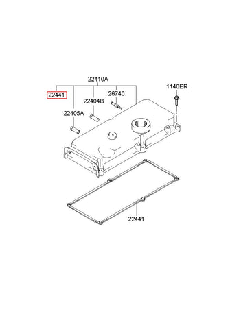 GASKET-ROCKER COVER 22441-2B002 (Original, New)