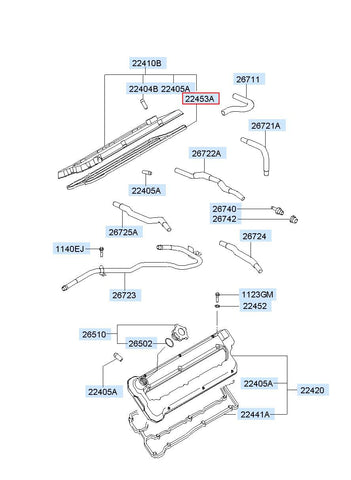 GASKET-ROCKER COVERLH 22453-3E601 224533E601 22453 3E601