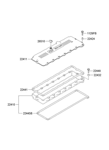 GASKET-ROCKER COVER <br>22446-84831, <br>2244684831, <br>22446 84831 <br>(Original, New)