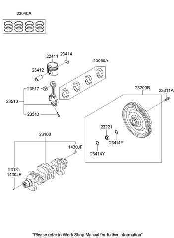 FLYWHEEL ASSY <br>23200-48001, <br>2320048001, <br>23200 48001 <br>(Original, New)