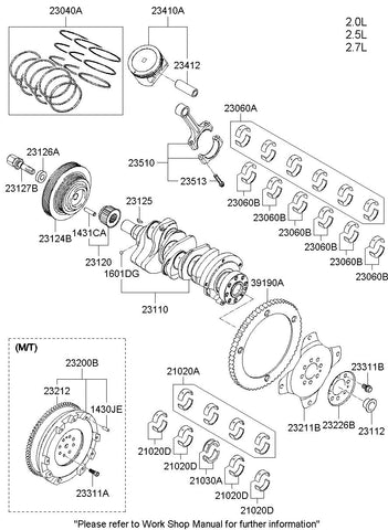 BEARING SET-CRANK SHAFT 21020-35952 2102035952 21020 35952