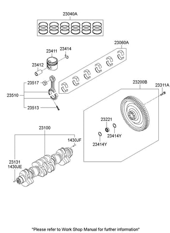 PISTON <br>23411-52000, <br>2341152000, <br>23411 52000 <br>(Original, New)