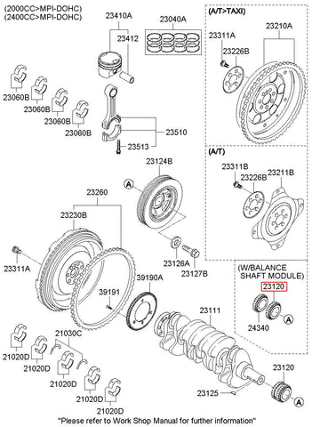 SPROCKET-CRANKSHAFT 23121-25000 (Original, New)