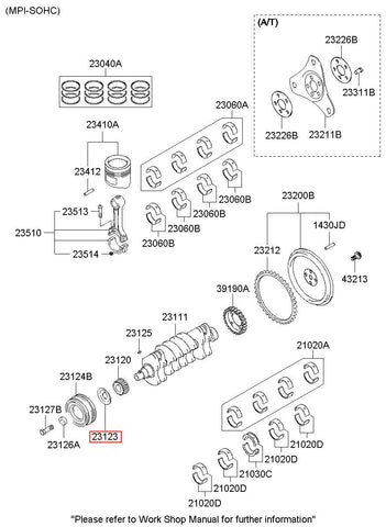 FLANGE-CRANKSHAFT 23123-22020 (Original, New)