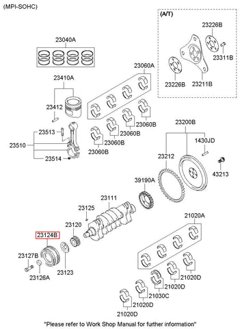 PULLEY-DAMPER 23124-22610 (Original, New)