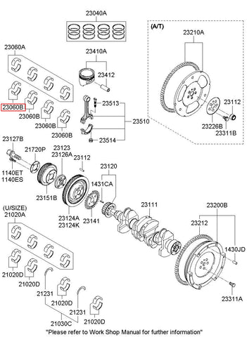 BEARING SET-C/ROD 23060-37200 (Original, New)