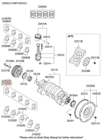 BEARING SET-CRK/SHF 21020-23140 (Original, New)