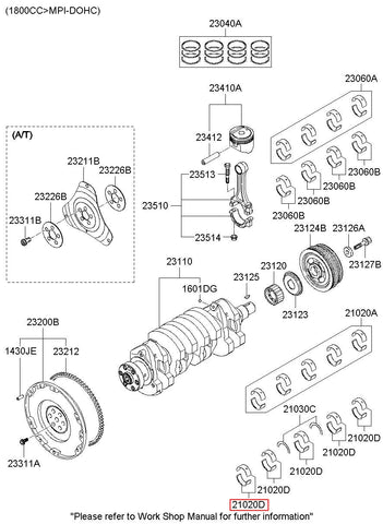 BEARING PAIR SET-CRK/SHF 21020-23340 2102023340 21020 23340