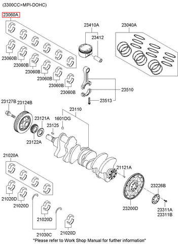 BEARING SET-C/ROD 23060-3C911 (Original, New)