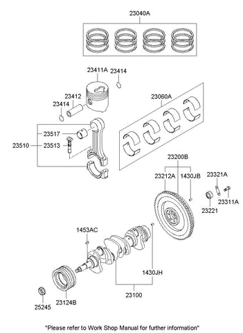 BEARING SET-CONNECTING ROD <br>23060-45931, <br>2306045931, <br>23060 45931 <br>(Original, New)