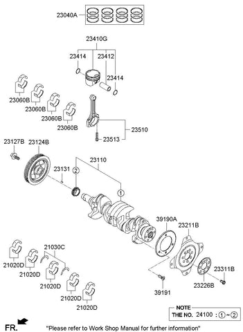 CRANKSHAFT ASSY 6D026-2EU00 6D0262EU00 6D026 2EU00