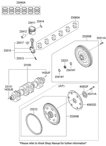 FLYWHEEL ASSY <br>23200-52301, <br>2320052301, <br>23200 52301 <br>(Original, New)