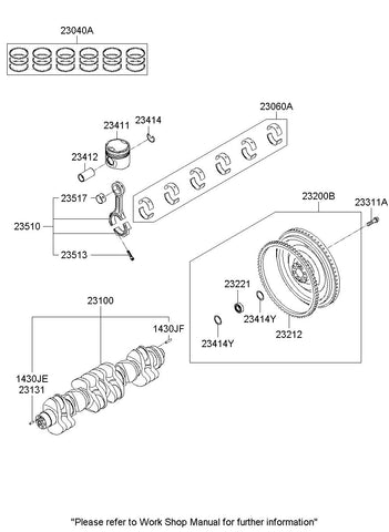 BEARING SET-CONNECTING ROD 23060-52000 2306052000 23060 52000