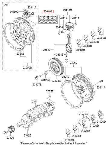 RING SET-PISTON 23040-2C400 (Original, New)