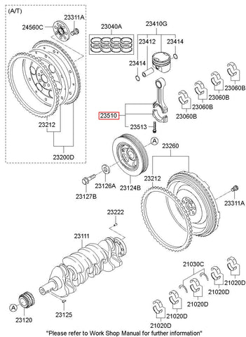 ROD ASSY-CONNECTING 23510-2G440 (Original, New)