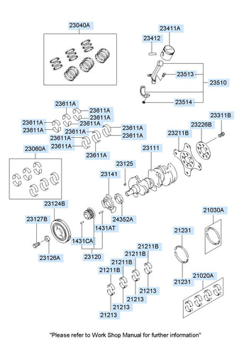 BEARING SET-CONNECTING ROD <br>23060-39960, <br>2306039960, <br>23060 39960 <br>(Original, New)