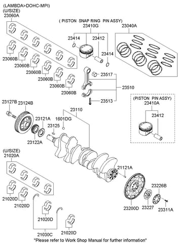 RING SET-PISTON <br>23040-3F302, <br>230403F302, <br>23040 3F302 <br>(Original, New)