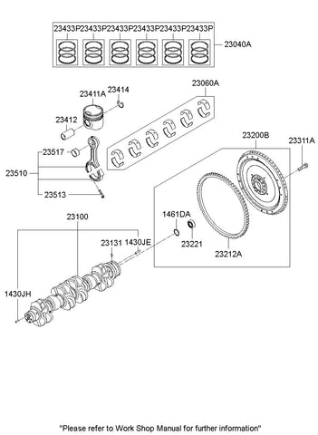 RING SET-PISTON <br>23040-85800, <br>2304085800, <br>23040 85800 <br>(Original, New)