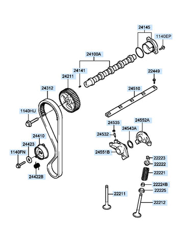 VALVE-EXHAUST <br>22212-4A061, <br>222124A061, <br>22212 4A061 <br>(Original, New)