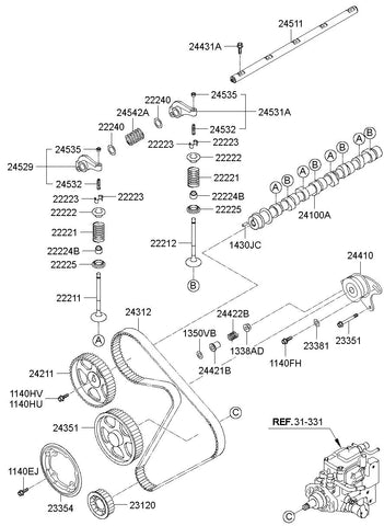 VALVE-INTAKE <br>22211-4A000, <br>222114A000, <br>22211 4A000 <br>(Original, New)