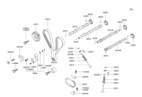 CAMSHAFT-EXHAUST,RH <br>24710-37201, <br>2471037201, <br>24710 37201 <br>(Original, New)