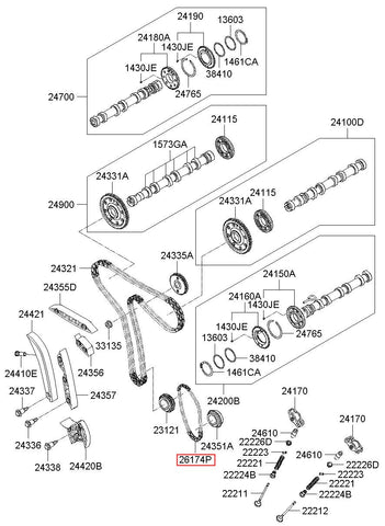 CHAIN-OIL PUMP 24322-3A000 (Original, New)