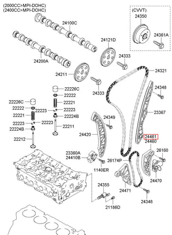 TENSIONER ARM 24461-25051 (Original, New)