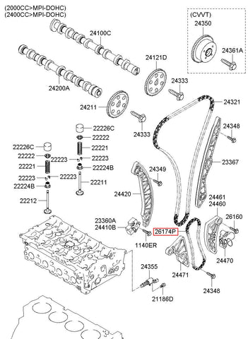 CHAIN-OIL PUMP 24322-25000 (Original, New)