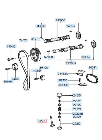 VALVE-INTAKE 22211-23000 (Original, New)