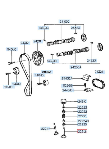 VALVE-EXHAUST 22212-23000 (Original, New)