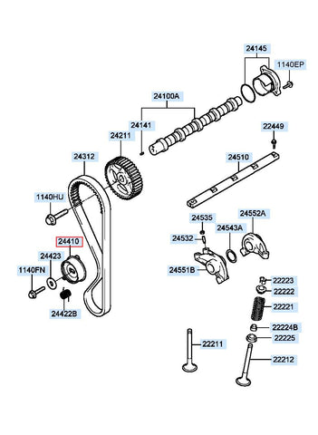 TENSIONER-TIMING BELT AUTO 24410-23050 (Original, New)