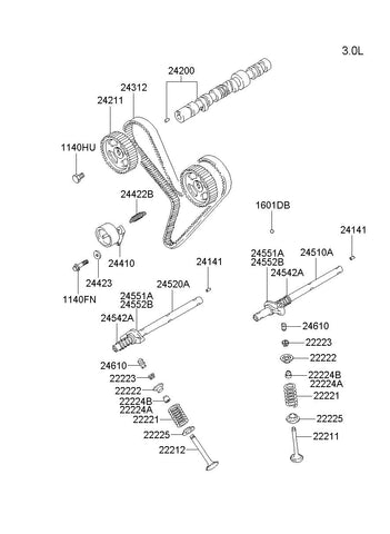 ADJUSTER ASSY-ROCKER ARM LASH 22231-4A001 222314A001 22231 4A001